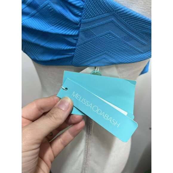 MELISSA ODABASH NEW BRUSSELS AZURE ZIGZAG BIKINI TOP Size 10 (46) Woman’s - Picture 7 of 13